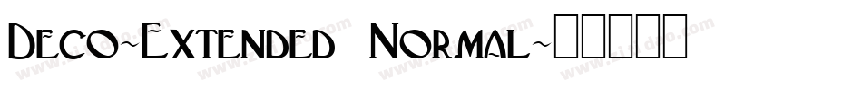 Deco-Extended Normal字体转换